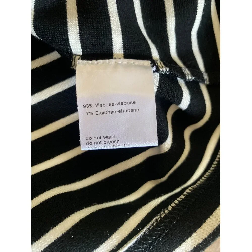 Akris Punto Black and White Short Sleeved Knit Top XS - Picture 5 of 6